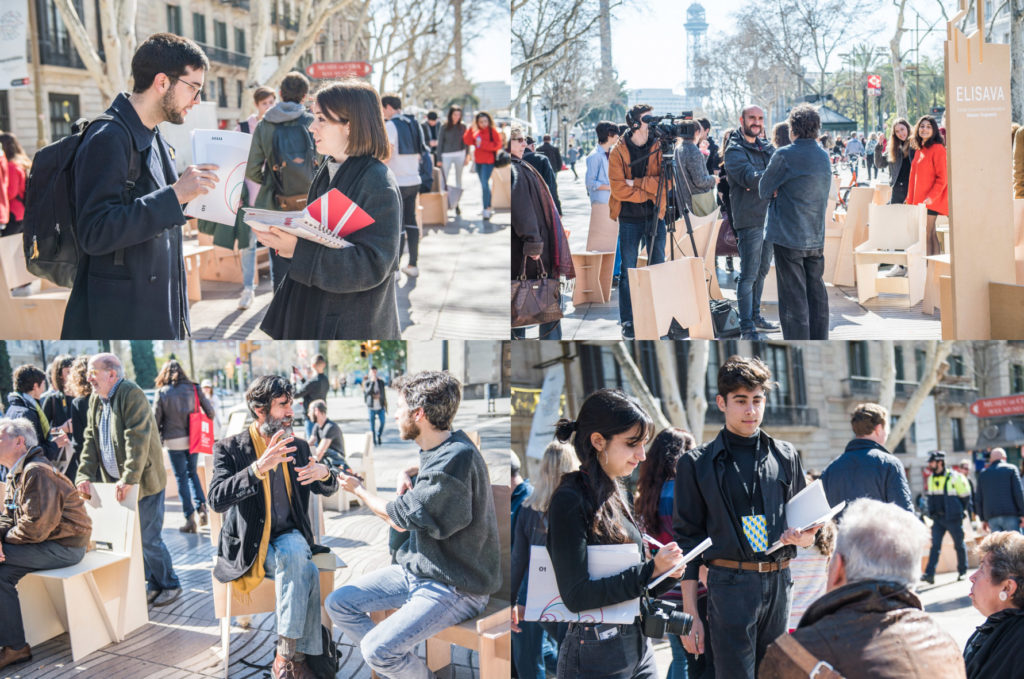 El diàleg inunda Les Rambles 09 Març 2018